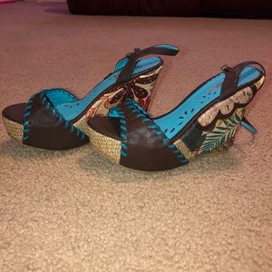 Bonnibel brand shoe. Colorful wedge